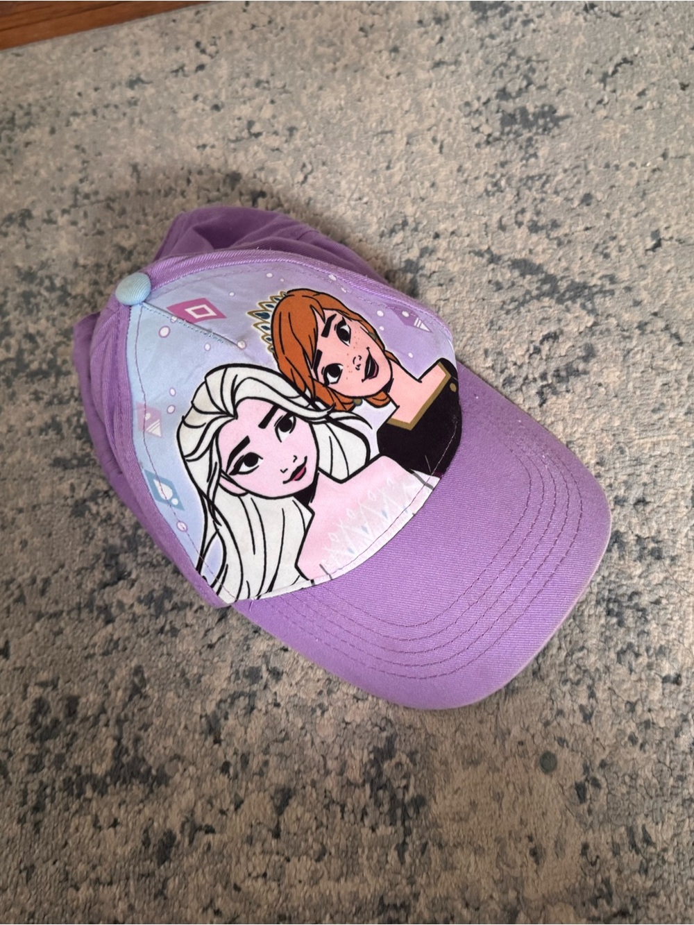 Disney Kids Purple Baseball Cap with Frozen Princesses